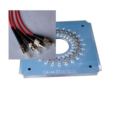 강화 된 스테인리스 스틸 S136 ST 커넥터용 섬유 닦기 장착 장치, 한 사이클에 24 개의 커넥터와 삽입 손실 ≤0.20dB