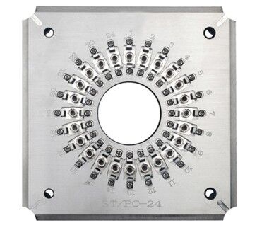 강화 된 스테인리스 스틸 S136 ST 커넥터용 섬유 닦기 장착 장치, 한 사이클에 24 개의 커넥터와 삽입 손실 ≤0.20dB