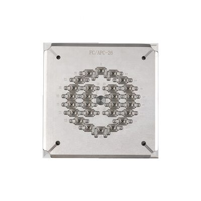 26 포트 FC APC 가열 스테인리스 스틸 S136 및 독립 압축으로 광섬유 닦기 장착장치