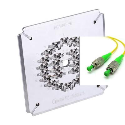 26 포트 FC APC 가열 스테인리스 스틸 S136 및 독립 압축으로 광섬유 닦기 장착장치
