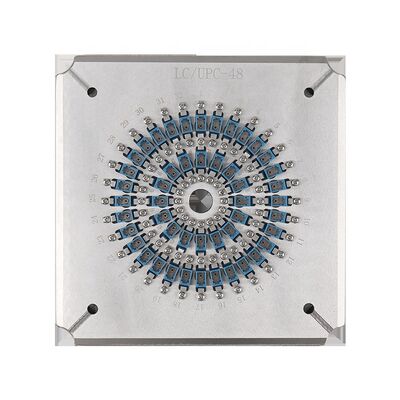 48포트 LC PC 광섬유 닦기 장착 장치 고강성 스테인리스 스틸 S136 및 삽입 손실 ≤0.20dB