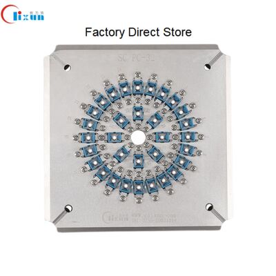 SC UPC 가열 스테인리스 스틸 S136을 가진 광섬유 닦기 장착 장치, 한 사이클에 24개의 커넥터와 삽입 손실 ≤0.20dB