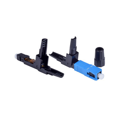 125um Plastic Fiber Optic Cable Connectors , Pre Embedded SC/UPC Optical Fast Connector