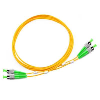 SM 9/125 집코드 단순한 광 섬유용 패치는 FTTH FTTB FTTX 네트워크를 위해 FC APC를 끈으로 묶습니다