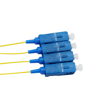 1m 0.9 밀리미터 Pvc G652d 두 부분으로 된 광 섬유용 패치 코드 Sc Upc 땋아 늘인 머리 케이블