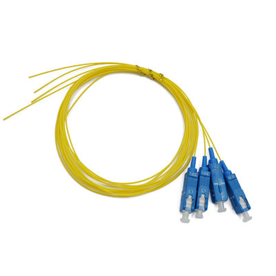 1m 0.9 밀리미터 Pvc G652d 두 부분으로 된 광 섬유용 패치 코드 Sc Upc 땋아 늘인 머리 케이블